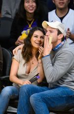 MILA KUNIS at LA Lakers Game 02/15/2018