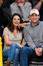 MILA KUNIS at LA Lakers Game 02/15/2018