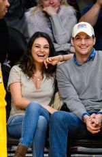 MILA KUNIS at LA Lakers Game 02/15/2018