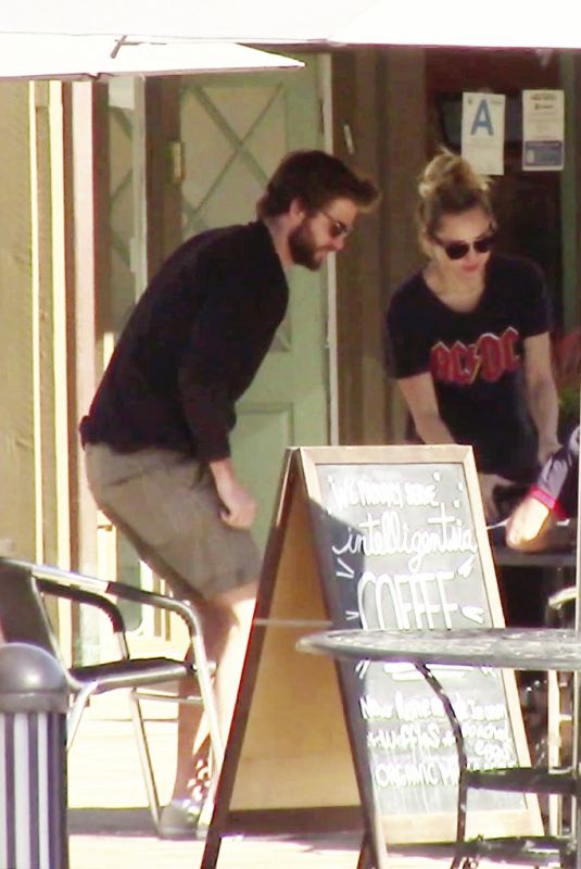 MILEY CYRUS and Liam Hemsworth Out for Lunch in Malibu 02/09/2018