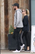 MILEY CYRUS and Liam Hemsworth Out Shopping in Malibu 02/10/2018