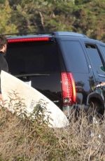 MILEY CYRUS Leaves a Beach in Malibu 02/07/2018