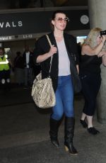 MILLA JOVOVICH at Los Angeles International Airport 02/08/2018