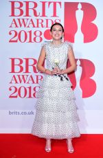 MILLIE BOBBY BROWN at Brit Awards 2018 in London 02/21/2018