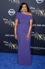 MINDY KALING at A Wrinkle in Time Premiere in Los Angeles 02/26/2018