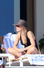 MOLLY SIMS in Swimsuit at a Pool in Cabo San Lucas 02/17/2018