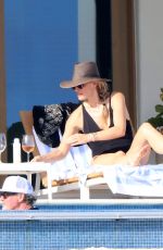 MOLLY SIMS in Swimsuit at a Pool in Cabo San Lucas 02/17/2018