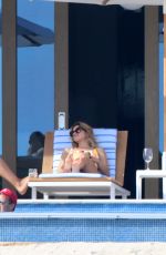 MOLLY SIMS in Swimsuit at a Pool in Cabo San Lucas 02/17/2018