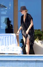 MOLLY SIMS in Swimsuit at a Pool in Cabo San Lucas 02/17/2018