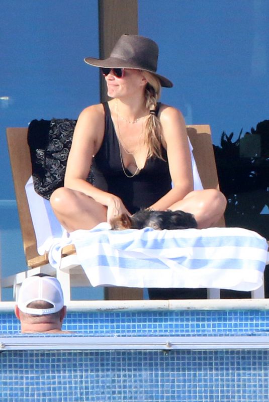 MOLLY SIMS in Swimsuit at a Pool in Cabo San Lucas 02/17/2018