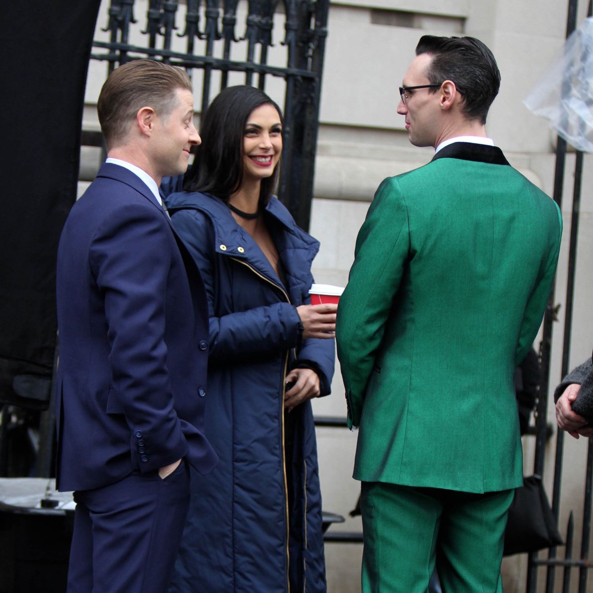 MORENA BACCARIN and Ben McKenzie on the Set of Gotham in Harlem 02/20/2018.