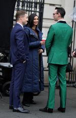 MORENA BACCARIN and Ben McKenzie on the Set of Gotham in Harlem 02/20/2018