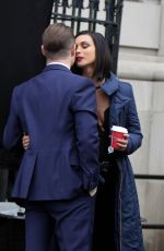 MORENA BACCARIN and Ben McKenzie on the Set of Gotham in Harlem 02/20/2018