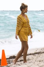 NADINE LEOPOLD in Bikinis at a Photoshoot on the Beach in Miami 02/06/2018