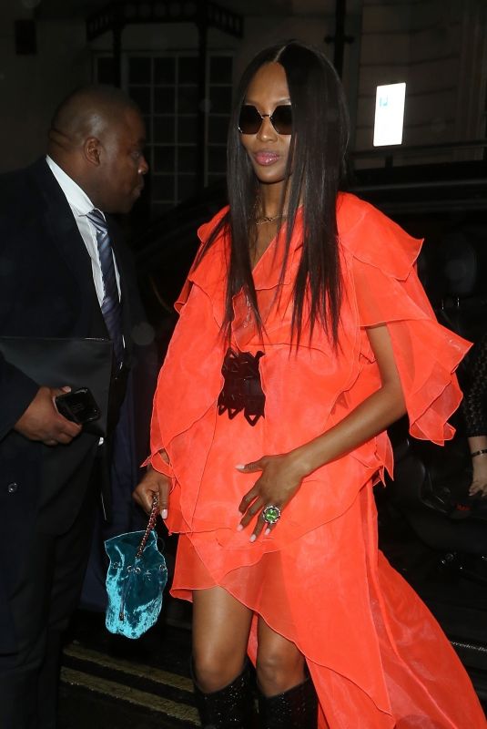 NAOMI CAMPBELL at Mnky Hse in London 02/19/2018