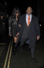 NAOMI CAMPBELL Leaves NME Awards After-party in London 02/14/2018