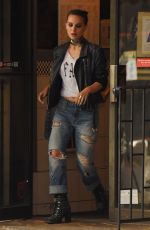 NATALIE PORTMAN and RAFFEY CASSIDY on the Set of Vox Lux in New York 02/28/2018