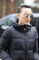 NATALIE PORTMAN and RAFFEY CASSIDY on the Set of Vox Lux in New York 02/28/2018