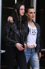 NATALIE PORTMAN and RAFFEY CASSIDY on the Set of Vox Lux in New York 02/28/2018