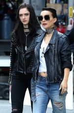 NATALIE PORTMAN and RAFFEY CASSIDY on the Set of Vox Lux in New York 02/28/2018