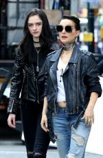 NATALIE PORTMAN and RAFFEY CASSIDY on the Set of Vox Lux in New York 02/28/2018