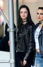 NATALIE PORTMAN and RAFFEY CASSIDY on the Set of Vox Lux in New York 02/28/2018
