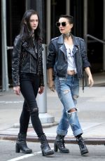 NATALIE PORTMAN and RAFFEY CASSIDY on the Set of Vox Lux in New York 02/28/2018
