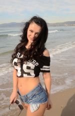 NATASHA BLASICK in Daisy Dukes at a Beach in Malibu 02/01/2018