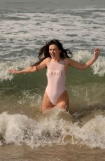NATASHA BLASICK in Swimsuit at a Beach in Malibu 02/18/2018