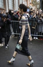 NAZHA Arrives at Fendi Fashion Show in Milan 02/22/2018