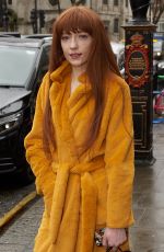 NICOLA ROBERTS Arrives at Faustine Steinmetz Show at London Fashion Week 02/19/2018