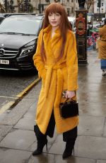 NICOLA ROBERTS Arrives at Faustine Steinmetz Show at London Fashion Week 02/19/2018