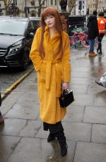NICOLA ROBERTS Arrives at Faustine Steinmetz Show at London Fashion Week 02/19/2018