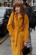 NICOLA ROBERTS Arrives at Faustine Steinmetz Show at London Fashion Week 02/19/2018