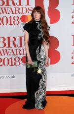 NICOLA ROBERTS at Brit Awards 2018 in London 02/21/2018
