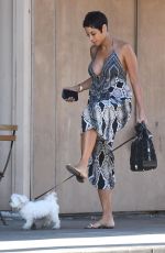 NICOLE MURPHY Out with Her Dog in Beverly HIlls 02/16/2018