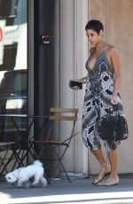 NICOLE MURPHY Out with Her Dog in Beverly HIlls 02/16/2018