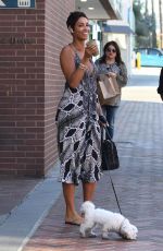 NICOLE MURPHY Out with Her Dog in Beverly HIlls 02/16/2018