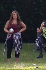NICOLE SNOOKI POLIZZI and DEENA CORTESE on the Set of Jersey Shore Family Vacation in Miami Beach 02/01/2018