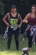 NICOLE SNOOKI POLIZZI and DEENA CORTESE on the Set of Jersey Shore Family Vacation in Miami Beach 02/01/2018