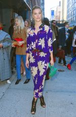 NINA AGDAL Out at New York Fashion Week 02/12/2018