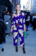 NINA AGDAL Out at New York Fashion Week 02/12/2018