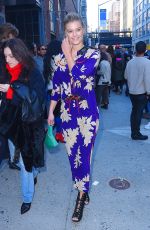 NINA AGDAL Out at New York Fashion Week 02/12/2018