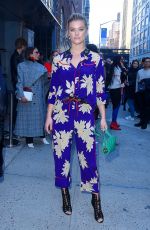 NINA AGDAL Out at New York Fashion Week 02/12/2018