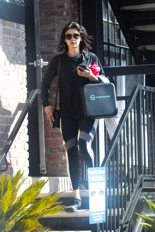 NINA DOBREV Leaves at Gym in Los Angeles 02/26/2018