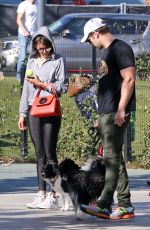 NINA DOBREV Out with Her Brother Alexander at a Park in Los Angeles 02/03/2018