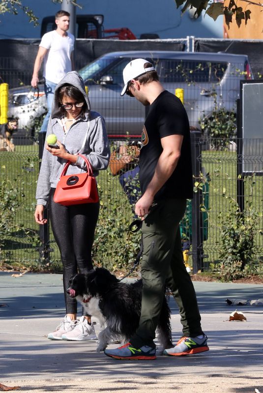 NINA DOBREV Out with Her Brother Alexander at a Park in Los Angeles 02/03/2018