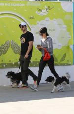 NINA DOBREV Out with Her Brother Alexander at a Park in Los Angeles 02/03/2018