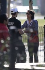 NINA DOBREV Out with Her Brother Alexander at a Park in Los Angeles 02/03/2018