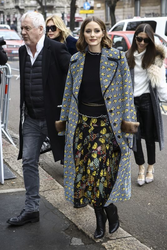 OLIVIA PALERMO Arrives at Fendi Fashion Show in Milan 02/22/2018